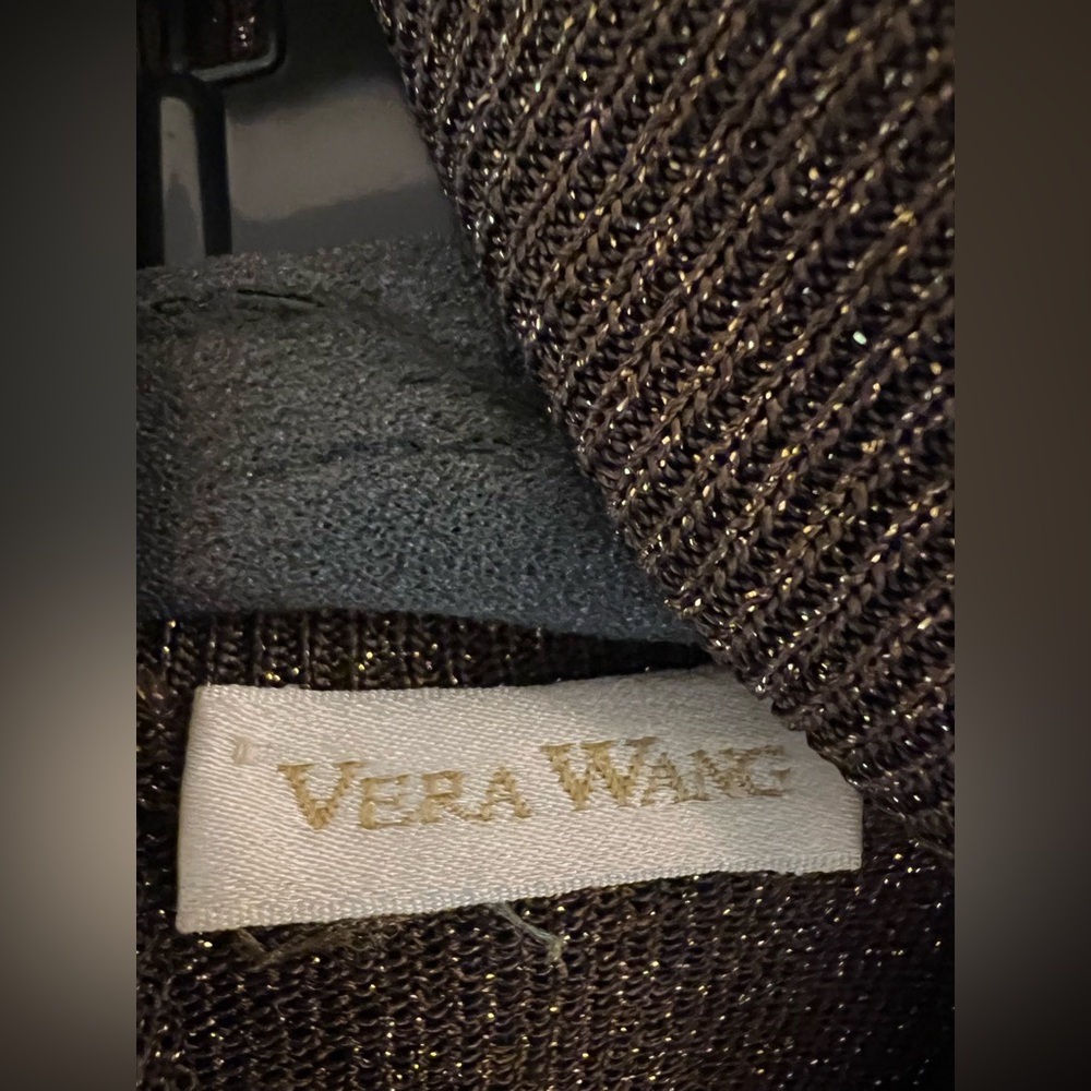 Vera Wang Dark  Olive green  Turtleneck Sheath Maxi Dress - Picture 6 of 6